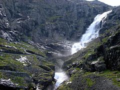 Trollstigen; waterfall & bridge